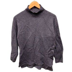Bartolini Women’s L Gray Wool Cashmere Sweater Hi-Low Hem‎ Made in Italy Knit